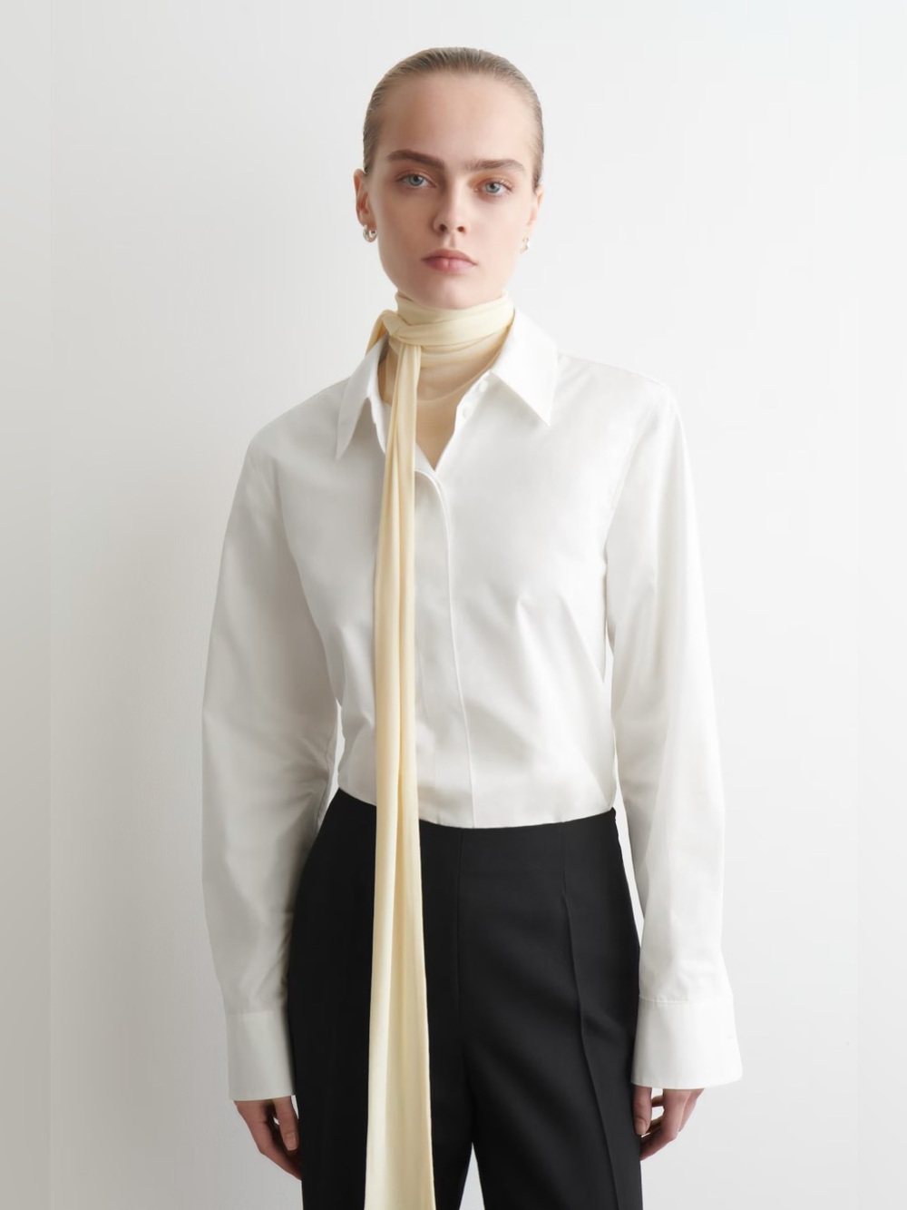 COS White Tailored Cotton Shirt - Picture 1 of 11